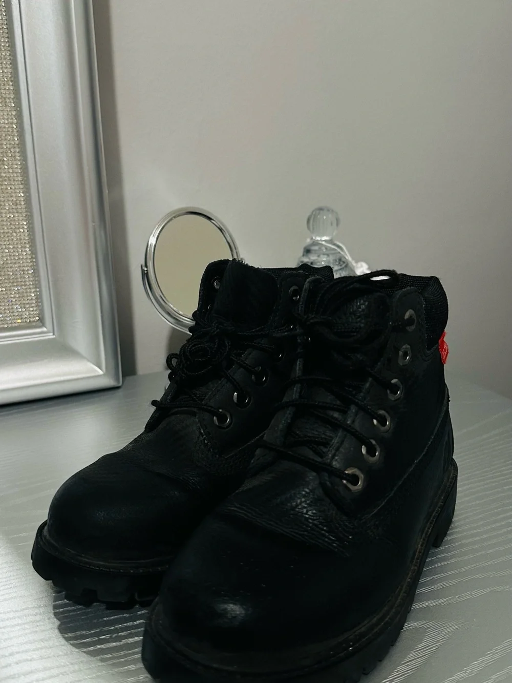 Timberland Kids Black Lace-Up Ankle Boots